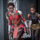 Lupita Nyong’o (left) and Letitia Wright in Black Panther (Marvel Studios)